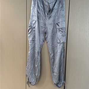 Zara Women's Silver Cargo Pants